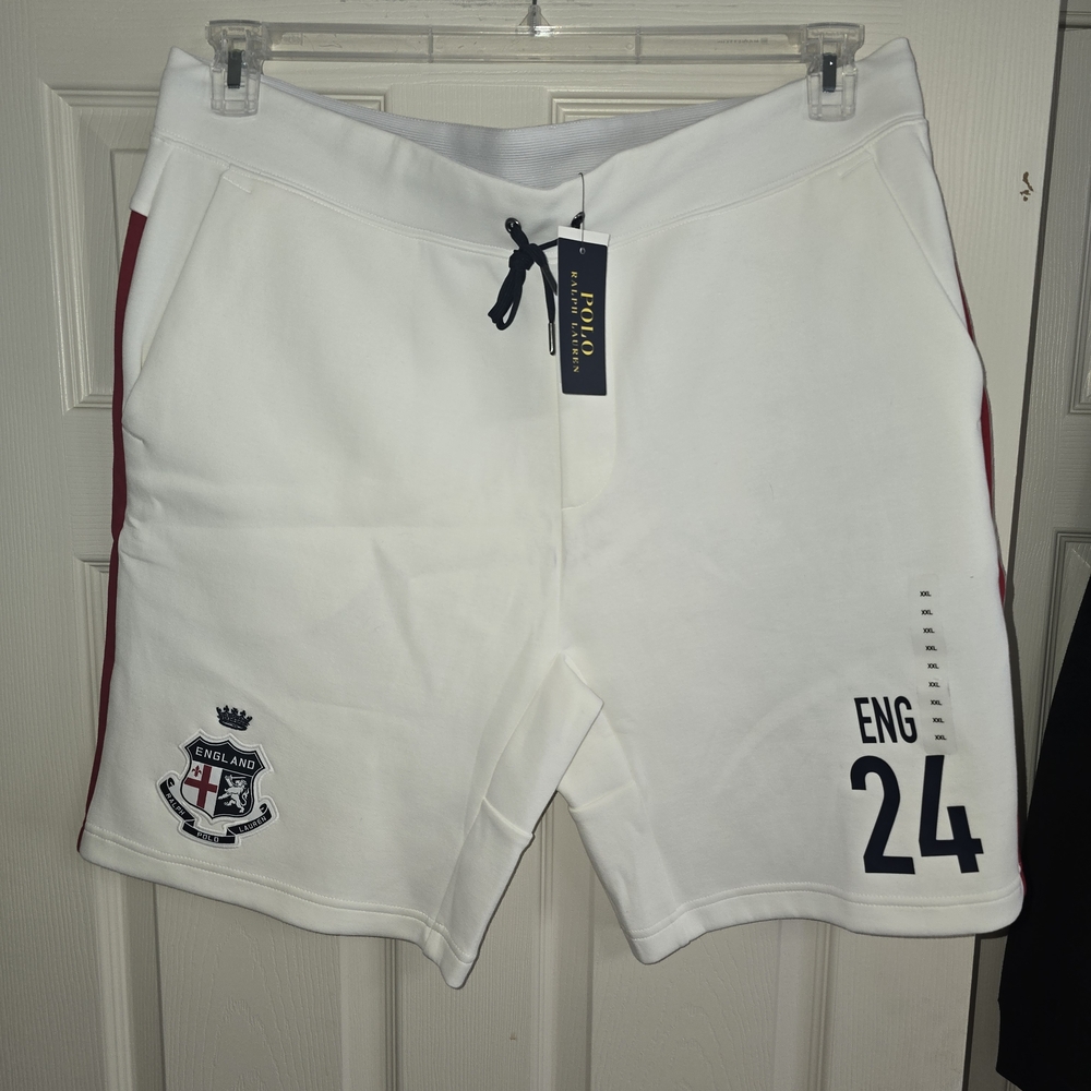 Polo by Ralph Lauren White Shorts with Navy Accents